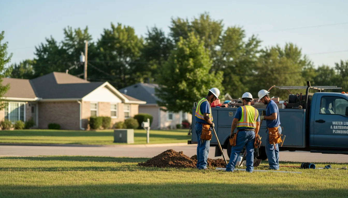 Residential water line and bathroom plumbing service in Magness, AR